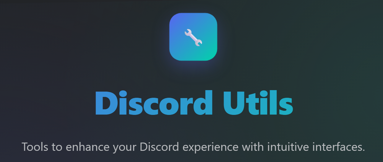 Image of the front page of Discord Utils